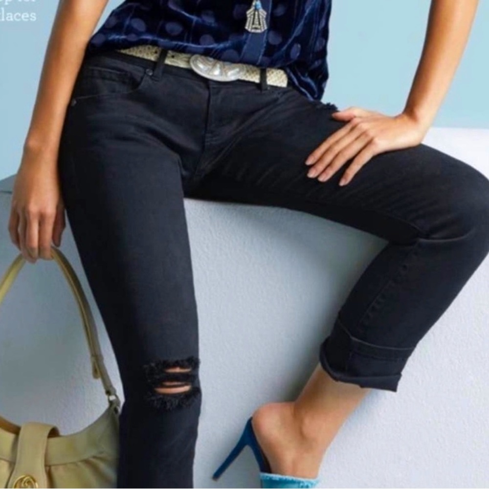 Cabi Black Slim Boyfriend Jean sz 10